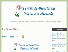 Tablet Screenshot of carmenbenitobioestetica.com